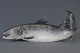 Porcelænsfigur, 
Bing & 
Grøndahl, Laks, 
h: 10 cm, l: 21 
cm