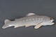 Porcelænsfigur, 
Bing & 
Grøndahl, 
Ørred, h: 4,5 
cm l: 22 cm