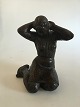 Bronze Siddende 
pige af 
Johannes 
Hansen27 x 24 
cm Signeret JH 
 
Billedhuggeren 
Johannes 
Hansen, ...
