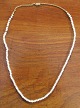 Perlekæde, ægte 
perler, med 
guldkæde (13,5 
cm.) og lås, 14 
K. Danmark. 20. 
årh. Kæde og 
lås ...