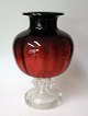 Glass Vase on 
high foot, 
1930s, deco