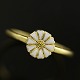 Bernhard Hertz. 
Marguerit / 
Daisy Ring i 
forgyldt 
Sterling Sølv 
med hvid 
emalje.
Stemplet BH & 
...