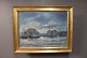 Oil painting of 
a harbour in 
dark colours by 
Lis Bjergsted.
H - 58 cm, W - 
73 cm and D - 4 
...