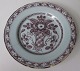 Faience plate, 
Family Rose, 
18th century. 
Presumably 
Dutch. 
Manganese 
decorated with 
flowers. ...