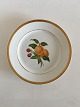 Royal 
Copenhagen 
Plate with 
Handpainted 
Fruit Motif and 
Gold. 22 cm (8 
21/32"). I good 
whole ...