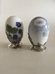Par Royal 
Copenhagen Art 
Nouveau Æg med 
A. Michelsen 
Stirling Sølv 
Montering. 
Porcelæn Æggene 
er ...
