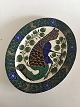 Aluminia Oval 
Earthenware 
Tray No XIX 
with Peacock 
Motif. Signed 
EN.M. Measures 
52.5 x 42 cm 
(20 ...