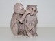 Bing & Grøndahl 
figur, par 
aber.
Af 
fabriksmærket 
ses det, at 
denne er fra 
mellem 1970 og 
...
