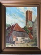 Axel Holm 
(1861-1935):
Parti fra 
Ribe.
Olie på 
lærred.
Sign.: Axel 
Holm
51x41 (64x54)