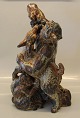 Royal 
Copenhagen 
stentøj Faun 
med gedebuk og 
unge ca 43 x 30 
cm (15 kg) Knud 
Kyhn 1940 Sung 
...