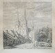 Roed, Jørgen 
(1808 - 1888) 
Danmark: Parti 
fra Roskilde 
Domkirke. 
Radering. 27 x 
27 cm. 
Indrammet. 