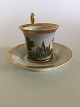 Royal 
Copenhagen 
Empire Kop med 
motiv af 
Rosenborg fra 
1820-1850. 
Måler 9cm høj 
og 7,9cm ...