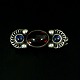 Georg Jensen 
Skønvirke 
Broche i Sølv 
med granat og 
blå safirer. 
1915-27.
Tegnet af 
Georg Jensen 
...