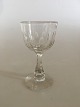 Holmegaard 
Derby 
Hedvinsglas 
10.1 cm H. 5.2 
cm dia. Klart 
glas med oliv 
slibning og 
facet slebet 
...