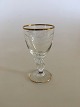 Lyngby Seagull 
Schnapps Glass 
from Lyngby 
Glassworks. 8 
cm H. 
Glasservice 
with gold on 
rim and ...