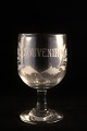 Old French 
souvenir wine 
glass with 
engraved 
writing and 
decorations. 
"Souvenir" 
Dimensions: H: 
...