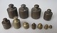 Gold weight in 
brass with 11 
Weights, 19/20. 
C. Norway.