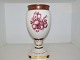 Large Bing & 
Grondahl vase 
on stand 
decorated a 
basket full of 
flowers in the 
colors gold and 
...