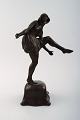 Axel Locher 
(1879-1941): 
Danserinde, Art 
Deco 
bronzeskulptur.
Signeret : 
Axel Locher. L. 
...