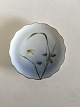 Bing & Grondahl 
Cake Plate with 
Flower 
decoration and 
goldrim. 17 cm 
diameter.