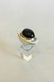 Georg Jensen 
Sterling Sølv 
Ring designet 
af Henning 
Koppel med Sort 
Sten No 242. En 
stor flot ...