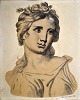 Tysk kunstner 
(19. årh.) 
Portræt af en 
kvinde. Bly på 
papir/opklæbet. 
Signeret.: Carl 
Reinshagen ...
