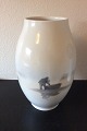 Royal 
Copenhagen 
Unique Vase by 
Karl Sørensen 
from 1926 with 
Motif of man 
with boat and 
...