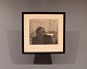 Small lithographic with illustration of a man drinking.
5000m2 showroom.