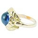 Georg Jensen 
guld smykke. 
Georg Jensen; 
Ring af 14 kt. 
guld, 
prydet med 
syntetisk 
safir. ...