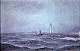 Baagøe, Carl 
Emil (1829 - 
1902) Danmark. 
Et skib på 
vandet udfor 
Skagen Fyr. 
Signeret. 19 x 
30 ...