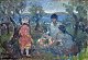 Hansen, Emiel 
(1878 - 1952) 
Denmark. 
Breakfast in 
the green. 
Signed. Oil on 
canvas. 34 x 50 
...