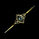 Vintage broche 
i 14k guld med 
orientalske 
perler og 
akvamarin.
Stemplet 15C.
6,5 x 1,7 ...