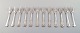 12 pastry forks, Cohr, Denmark "Herregaard"  silver cutlery.
