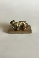 Brevpresser af 
Bronze med 
hund. Måler 
10,5 cm x 5,5 
cm