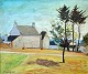 Heiring, Harald 
(1906 - 1995) 
Danmark. Huse 
ved en kyst. 
...