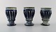 Gutte Eriksen, 
own workshop, 
three ceramic 
cups.
Stamped.
Measures 11 x 
7 cm.
In perfect ...