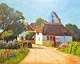 Broge, Alfred 
(1870 - 1955) 
Danmark: Motiv 
fra Lindelse, 
Langeland. Olie 
på lærred. 
Sign.: Alf. ...