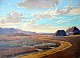 Sinding, Knud 
(1875 - 1946). 
Danmark. 
Landskab ved 
Vestkysten.
 Signeret 1936. 
Olie på 
lærred. 44 ...