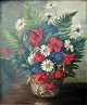 Dansk kunstner 
(20. årh.): 
Blomster 
opstilling. 
Olie på lærred. 
Usigneret. 46 x 
38 cm.
Indrammet. 