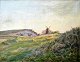 Schiøtt, 
Elisabeth (1856 
- 1938) 
Danmark.  
Dronninge Mølle 
set fra 
Klitterne i ...