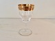 Lyngby Glas, 
Tosca, 
Portvinsglas, 
9,7cm høj, 
Krystal med 
guldbånd *Pæn 
stand*