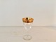 Lyngby Glas, 
Tosca, 
Snapseglas, 
8,5cm høj, 
krystalglas med 
gulbånd *Pæn 
stand*
