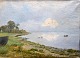 Hansen, Louise 
Christiane Ravn 
(1849 - 1909) 
Danmark. Ved 
Langebæk 
Strand, 
Sydsjælland. 
...