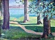 Jensen, Victor 
Einar Johannes 
(1891 - 1950) 
Danmark: 
Landskab. 
Signeret.: 
Victor Jensen. 
37 x 50 ...