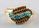 Art Deco ring of 18 kt. gold with topaz.