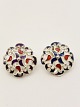 Sterling silver 
ear clip D. 1.8 
cm. with enamel 
no. 338821