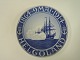 Royal 
Copenhagen. 
Mindeplatte 
#150. 
Helgoland-
platte. 
Linieskib i 
kamp. Diameter 
20 cm. ...