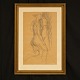 Harald Giersing, 1881-1927: "Two Women", drawing. Signed. Visible size: 47x29cm. 
With frame: 61x43cm