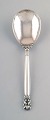 Georg Jensen "Acorn" large serving spoon in Sterling silver.