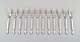 Georg Jensen Acanthus Sterling Silver Set of Twelve Luncheon Forks.
